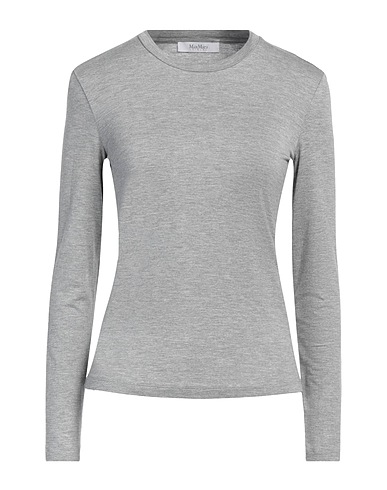 MAX MARA Basic T-Shirt LEISURE Light grey 94% Viscose, 6% Elastane