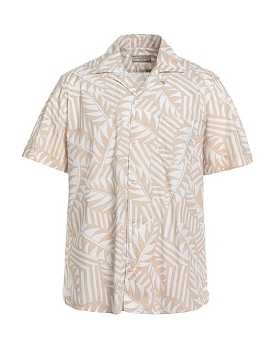 TINTORIA MATTEI 954 Hemd mit Muster Beige 100% Baumwolle