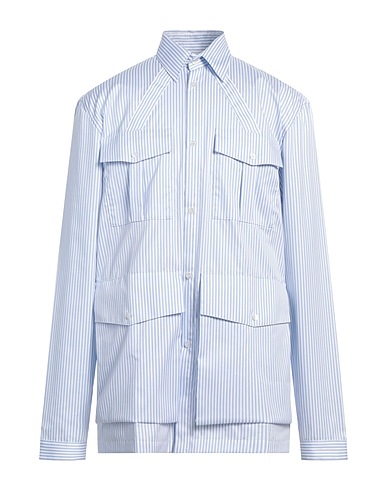 EGONLAB. Striped shirt Sky blue 100% Cotton