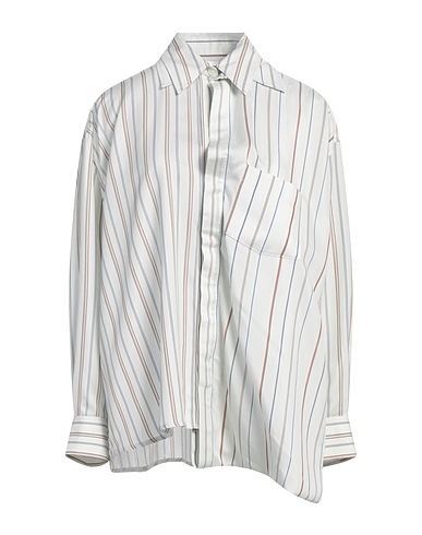 VICTORIA BECKHAM Striped shirt Off white 65% Viscose, 35% Silk