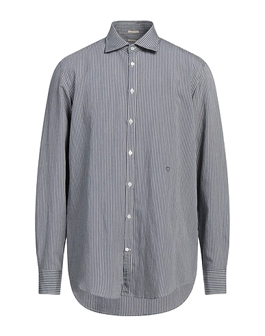 MASSIMO ALBA Gestreiftes Hemd Marineblau 83% Viskose, 17% Polyamid