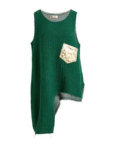 EBARRITO Top Vert 39% Acrylique, 28% Polyester, 27% Laine, 5% Soie, 1% Élasthanne