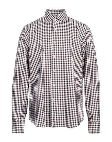 GRIGIO Checked shirt Burgundy 100% Cotton