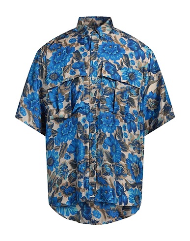 MOSCHINO Patterned shirt COUTURE Azure 100% Silk