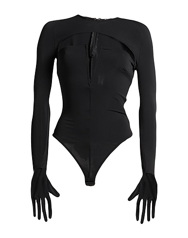 ALESSANDRO VIGILANTE TOPWEAR Black 95% Polyester, 5% Elastane
