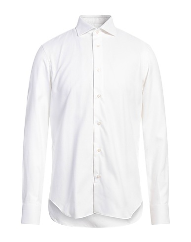 SARTORIO Solid colour shirt White 100% Cotton