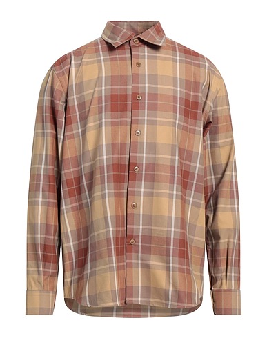 COSTUMEIN Checked shirt Light brown 100% Cotton