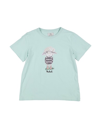 WOOLRICH T-shirt Light green 100% Organic cotton