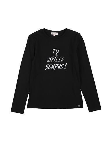 PLEASE T-shirt Nero 100% Cotone