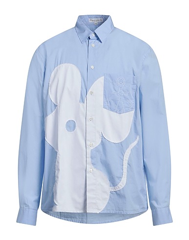 JW ANDERSON Patterned shirt Light blue 100% Cotton