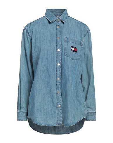 TOMMY JEANS Denim shirt Blue 100% Cotton