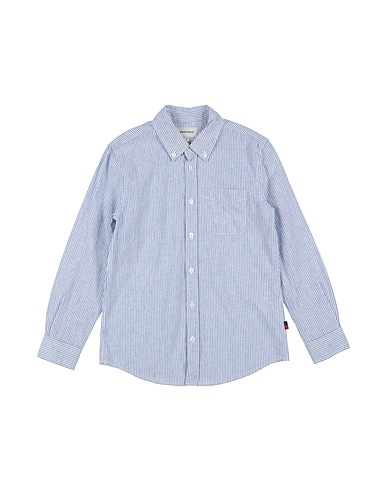 WOOLRICH Patterned shirt Azure 87% Cotton, 13% Linen