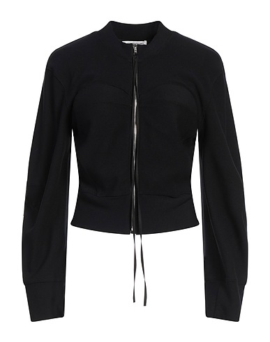 ALESSANDRO VIGILANTE Sweatshirt Black 75% Rayon, 21% Polyamide, 4% Elastane