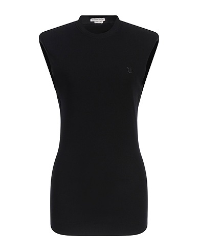 ALESSANDRO VIGILANTE T-shirt Black 75% Rayon, 21% Polyamide, 4% Eco Polyester