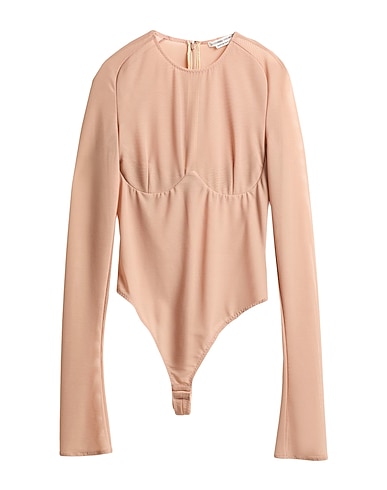 ALESSANDRO VIGILANTE Bodysuit BEIGE 75% Polyamide, 25% Elastane