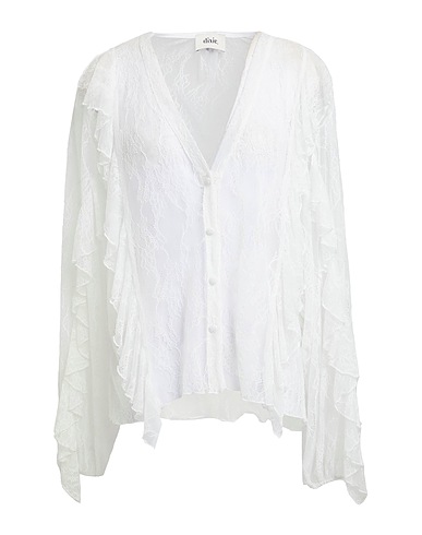 DIXIE Camicie e bluse in pizzo Bianco 100% Poliammide
