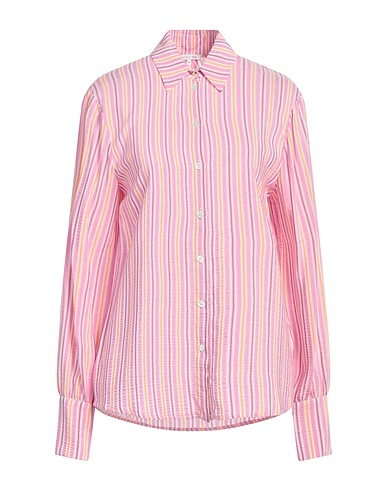 PATRIZIA PEPE Striped shirt 98% Viscose, 1% Polyester, 1% Silk