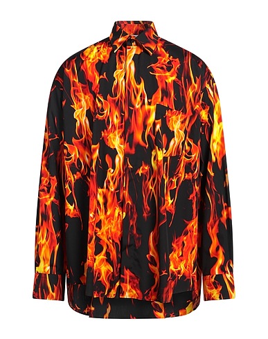 VETEMENTS Patterned shirt Black 100% Cotton
