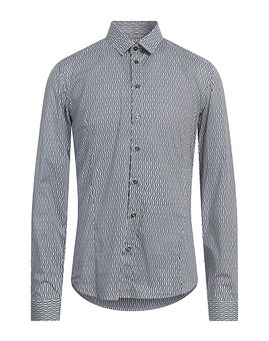 PATRIZIA PEPE Patterned shirt Midnight blue 97% Cotton, 3% Elastane