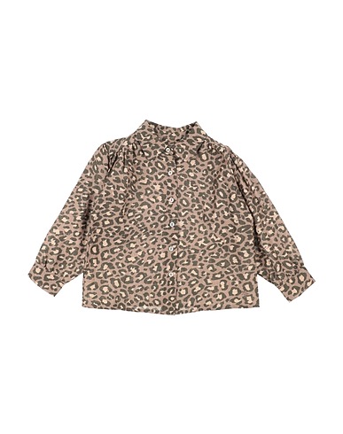 TOCOTO VINTAGE Patterned shirts & blouses Khaki 98% Cotton, 2% Metallic fiber
