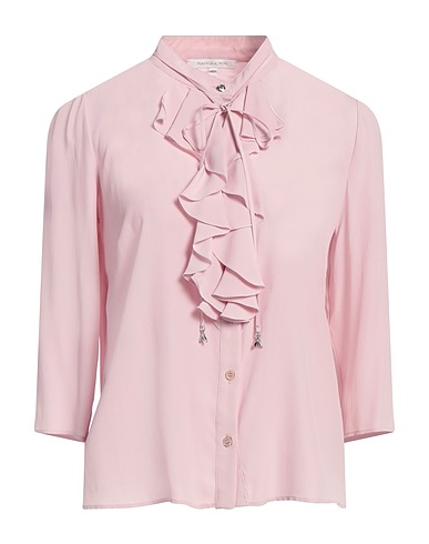PATRIZIA PEPE Solid color shirts & blouses Pink 76% Acetate, 24% Silk