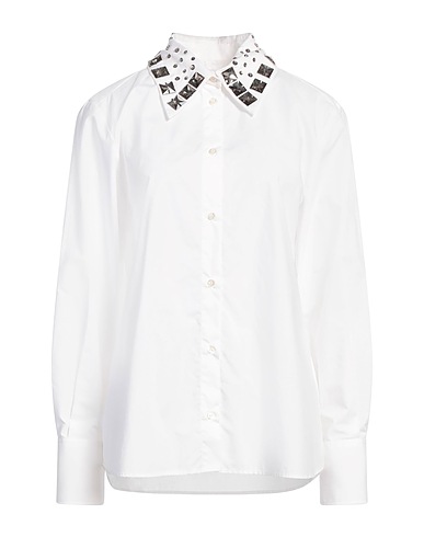 MSGM Shirts White 100% Cotton, Resin