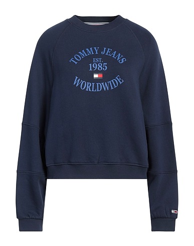TOMMY JEANS Felpa Blu notte 100% Cotone, Elastan