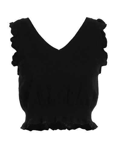 PINKO Top Nero 100% Cachemire