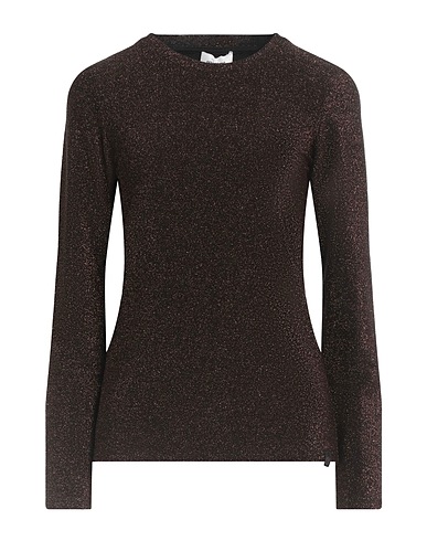 OTTOD'AME Sweater Chocolate brown 79% Viscose, 9% Polyester, 9% Polyamide, 3% Elastane