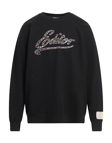 THE EDITOR Sweatshirt Black 80% Cotton, 20% Polyester