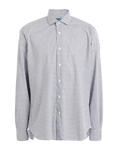 BARBA Napoli Checked shirt DANDY LIFE Grey 100% Cotton