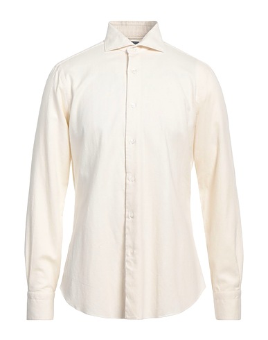 BARBA Napoli Solid color shirt DANDY LIFE Cream 100% Cotton