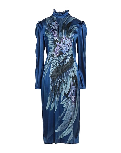 PHILOSOPHY di LORENZO SERAFINI Midi dress Blue 92% Silk, 8% Elastane