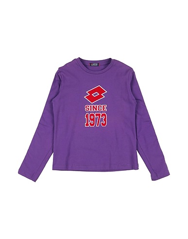 LOTTO T-shirt Purple 80% Cotton, 20% Polyester