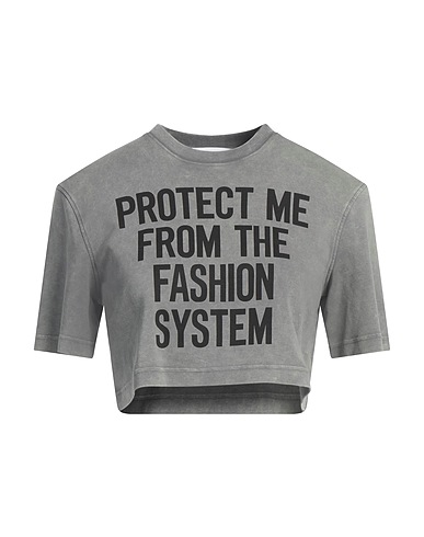MOSCHINO Crop top COUTURE Grey 100% Cotton