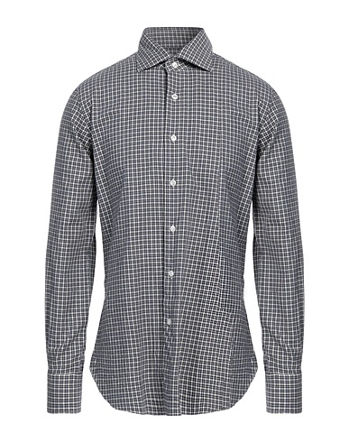 BARBA Napoli Checked shirt CULTO Navy blue 100% Cotton
