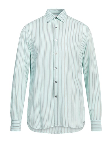 PT Torino Striped shirt Light green 84% Viscose, 16% Silk