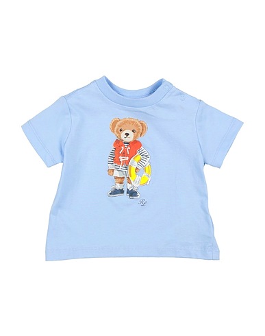 POLO RALPH LAUREN T-shirt POLO BEAR COTTON JERSEY TEE
 Blu chiaro 100% Cotone