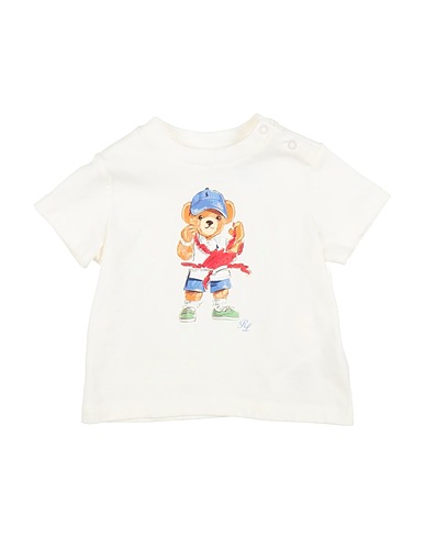 POLO RALPH LAUREN T-shirt POLO BEAR COTTON JERSEY TEE Off white 100% Cotone