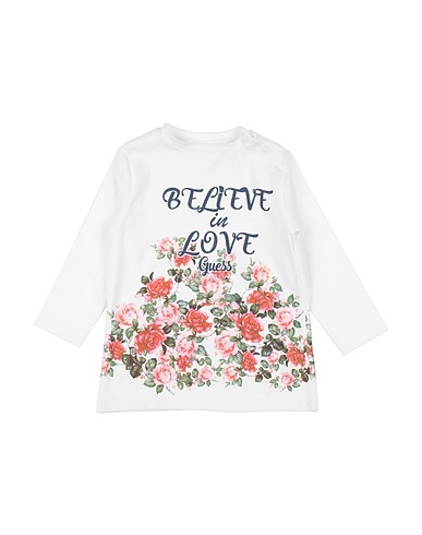 GUESS T-shirt White 95% Cotton, 5% Elastane