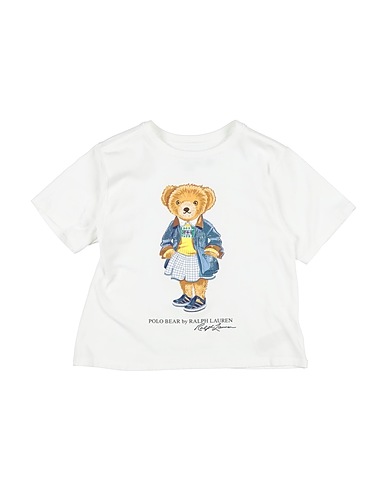 POLO RALPH LAUREN T-shirt POLO BEAR COTTON JERSEY BOXY TEE White 100% Cotton