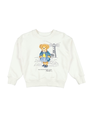 POLO RALPH LAUREN Sweatshirt POLO BEAR TERRY SWEATSHIRT Ivory 84% Cotton, 16% Polyester