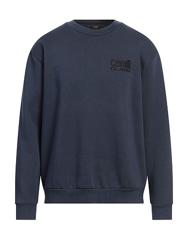 CAVALLI CLASS Sweatshirt Navy 65% Polyester, 35% Cotton