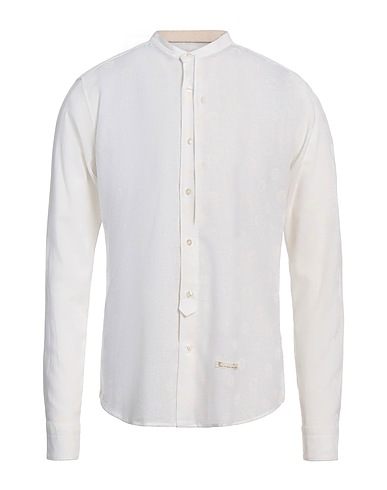 TINTORIA MATTEI 954 Patterned shirt Ivory 100% Cotton