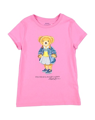 POLO RALPH LAUREN T-shirt POLO BEAR COTTON JERSEY TEE Pink 100% Cotton
