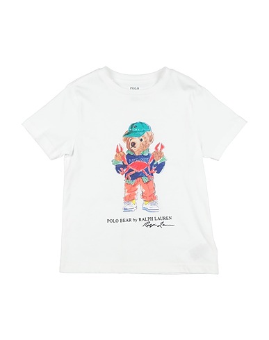POLO RALPH LAUREN T-shirt POLO BEAR COTTON JERSEY TEE White 100% Cotton