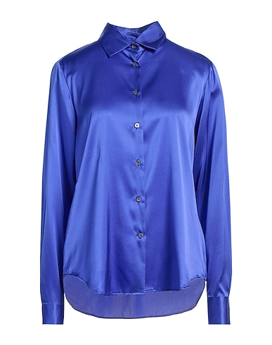 EDELLE Solid colour shirts & blouses Purple 94% Silk, 6% Elastane