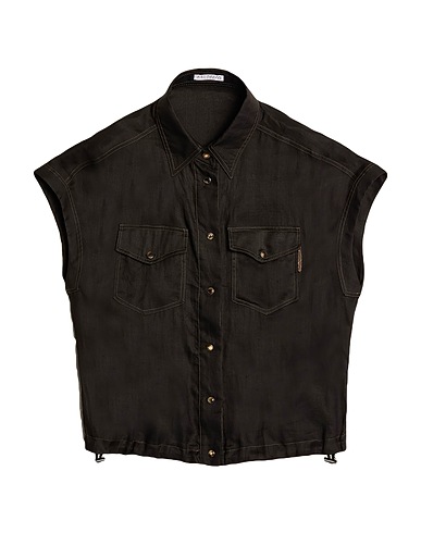 BRUNELLO CUCINELLI Hemden Schwarz 100% Ramie, Ecobrass, Baumwolle