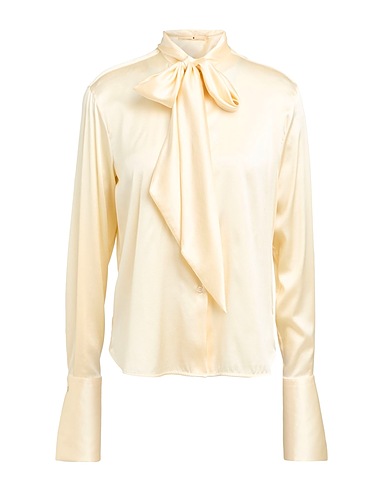 ERMANNO SCERVINO Solid colour shirts & blouses Ivory 93% Silk, 7% Elastane