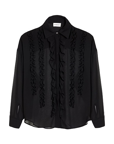 P.A.R.O.S.H. Solid colour shirts & blouses Black 100% Polyester